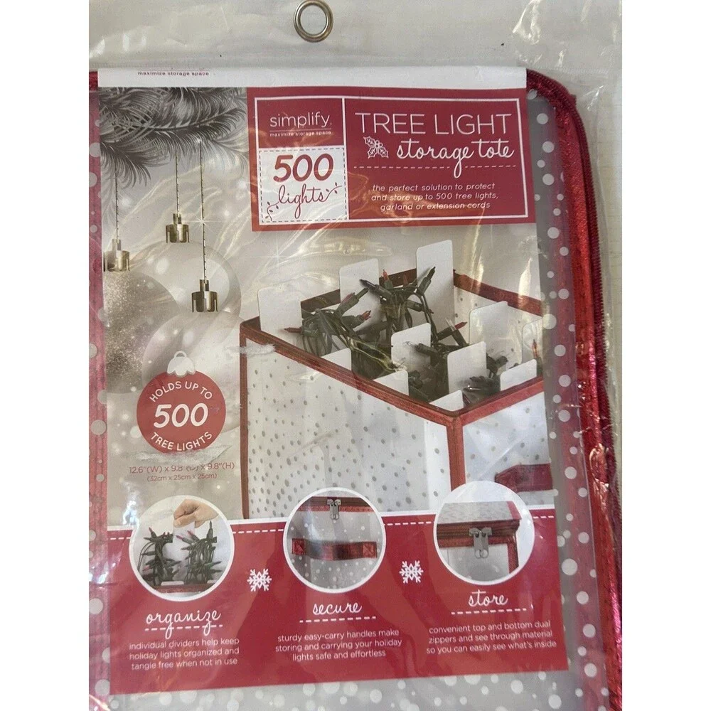 Christmas TREE LIGHT 500 lights storage tote